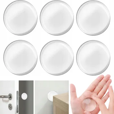Produktbild von 6x Türpuffer Türstopper selbstklebend Tur-Wand-Gummi-Anschlag-Puffer 5cm B004