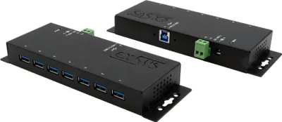 Produktbild von USB 3.2 Gen 1 HUB 7-Port extern inkl.Netzteil 12V/3A und USB Kabel