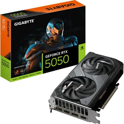 Produktbild von Gigabyte GeForce RTX 5050 8GB Windforce OC Grafikkarte - 8GB GDDR6, 2x HDMI/ 2x DP
