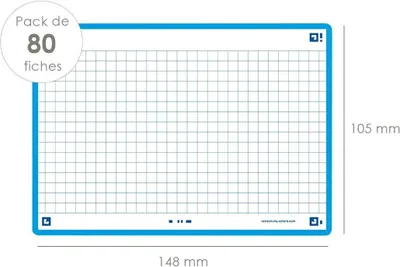 Produktbild von Oxford Karteikarten "Flash 2.0" 105 x 148 mm türkis kariert 80 Stück