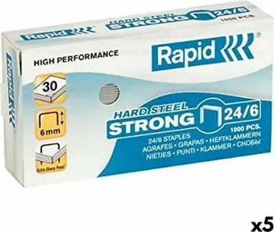 Immagine prodotto di Graffette Rapid 1000 pezzi 24/6 (5 pezzi)