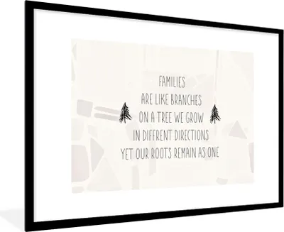 Produktbild von MuchoWow® Gerahmtes Poster Zitate - Familie - Sprichwörter 90x60 cm - Poster mit Schwarzem Bilderrahmen Wandposter Rahmen Foto Bilder - Wanddekoration - Fotos