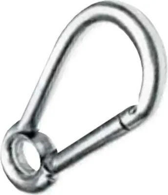 Immagine prodotto di Moschettone Plastimo con occhiello di chiusura argento 12 mm argento 12 mm