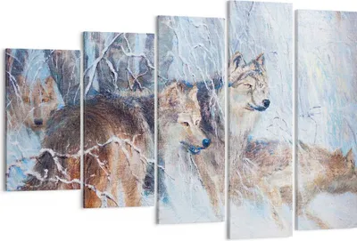 Produktbild von Bild auf Leinwand - Leinwandbild - Wolf Tier Wald - 150x100cm - Wand Bild - Wanddeko - Wandbilder - Leinwanddruck - Bilder - Kunstdruck - Wanddekoration - Leinwand bilder - Wandkunst - EG150x100-3770