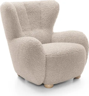 Produktbild von Masseno Polstersessel MIST Loungesessel ergonomisch, Bucle-Stoff Beige