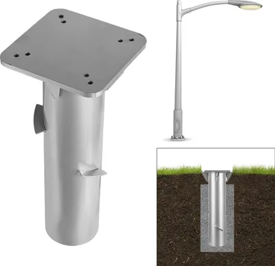 Image de Ancrage au sol pour parasol Izrielar – Résistant à la corrosion, durable et maintien sûr dans le sol