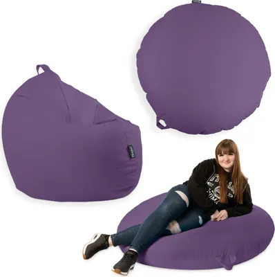 Produktbild von Sitzsack mit füllung 2 in 1 Sitzkissen Bean Bag Outdoor Indoor Wasserfest | Puderflieder 145cm