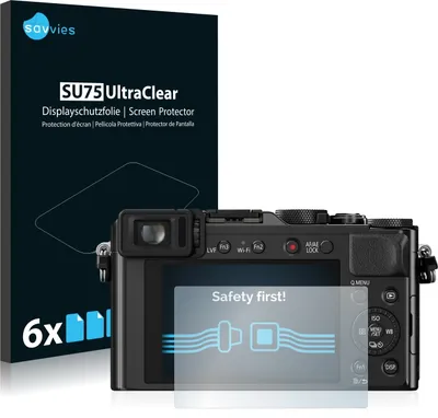 Produktbild von 6x Für Panasonic Lumix DMC-LX100 Schutzfolie Savvies Displayschutz Display Schutz Folie Klar Transparent