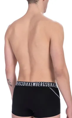 Produktbild von Boxershorts, 2er-Pack, Herren, Marke Bikkembergs, Baumwolle, Elasthan, Weiß, Schwarz