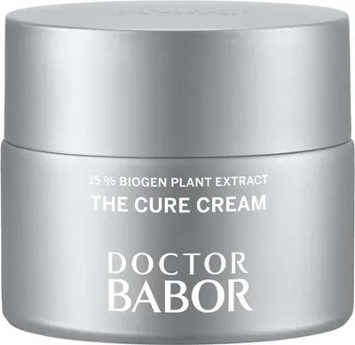 A silver jar of Babor Doctor Babor Regeneration The Cure Cream.