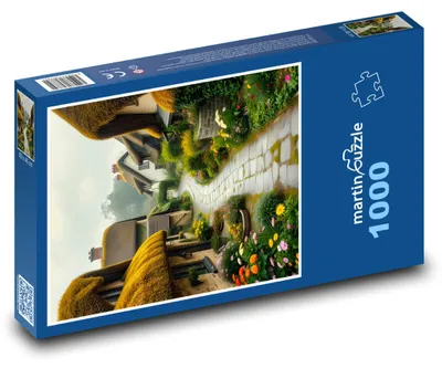 Obrázok produktu pre Puzzle 1000 Malebná cesta medzi domami - martinpuzzle