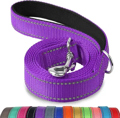Produktbild von Reflektierende Hundeleine 120 cm, beidseitig reflektierend, gepolsterter Griff, strapazierfähiges Nylon, für