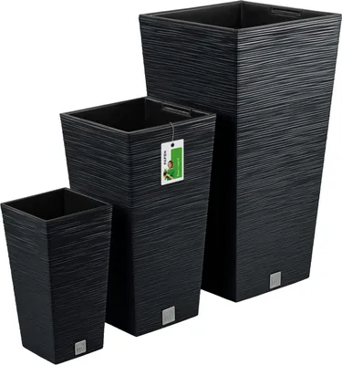Produktbild von Blumentopf Pflanzkübel FURU Square Balkonkasten Blumenkübel Anthrazit