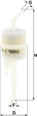 Zdjęcie produktu dla Zbiornik paliwa MANN-FILTER C 5001