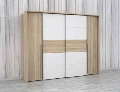 Image de Armoire NIKSAR en chêne Sonoma / blanc