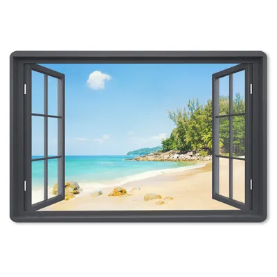 Produktbild von MuchoWow® Mauspad Mousepad Durchsichtig - Strand - Schwarz 27x18 cm - Mousepads - Maus Mat - Pad - Mausunterlage - Büroartikel - Desk Matten
