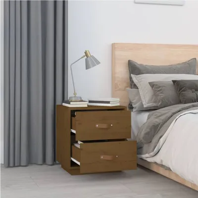 Produktbild von vidaXL Nachttisch Honigbraun 40x34x45 cm Massivholz Kiefer