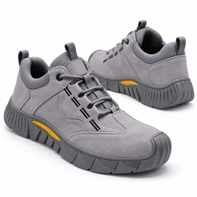 Produktbild von Sicherheitsschuhe grau SBP SRA mit Stahlkappe & durchtritthemmender Sohle – Arbeitsschuhe Herren Damen im Sneaker-Look, rutschhemmend – Gr. 38