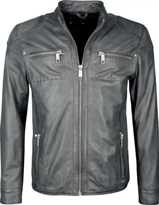Produktbild von Maze Lederjacke Flint Herren grey XXL