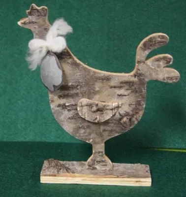Produktbild von Gilde Holz Hahn/Hase Rindenlook