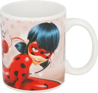 Immagine prodotto di Tazza Miraculous Ladybug 325ml Tazza in Vetroceramica Pinkcell in set da regalo