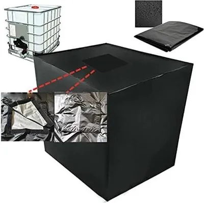 Produktbild von IBC Tank Abdeckung Wassertank 1000L Abdeckplane Anti-UV Schutzhülle 420D Schutzabdeckung für Regentonne Container, wasserdichte Schutzplane, 116 x 100 x 120 cm