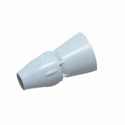 A light blue piping nozzle adapter for a piping bag, shown against a white background.