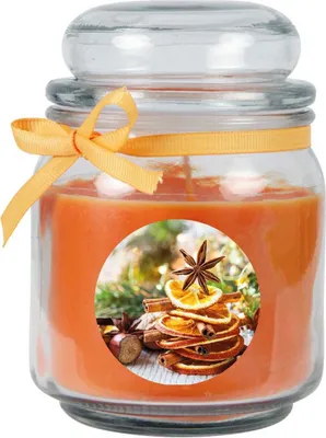 Immagine prodotto di HS Candle Candela profumata "Christmas" in barattolo di caramelle - tanti motivi a scelta, ideale decorazione natalizia per il periodo dell'Avvento