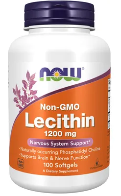 Produktbild von Lecithin 1200 mg 100 Weichkapseln Now Foods