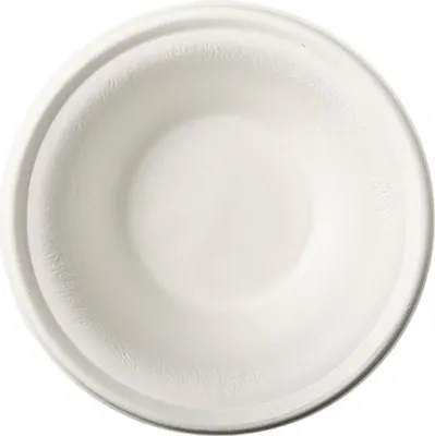 Produktbild von Papstar Zuckerrohr Schalen "pure", 380 ml Ø 15,5 cm weiß, 10 x 12 Stück