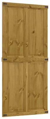 Image de Porte de grange vidaXL , brun miel, 100 x 210 cm, en pin massif