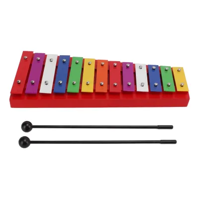 Image de Xylophone coloré en bouleau d'aluminium, 13 notes, carillon professionnel pour faire de la musique