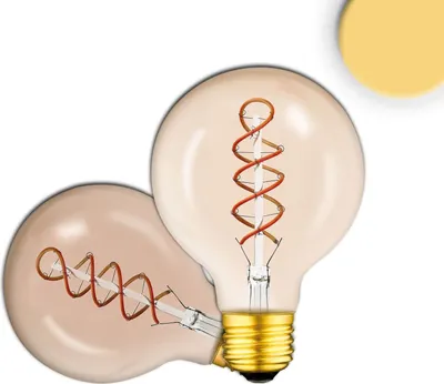 Produktbild von ISOLED E27 Vintage Line LED Roundbulb 95 amber, 4W 2200K