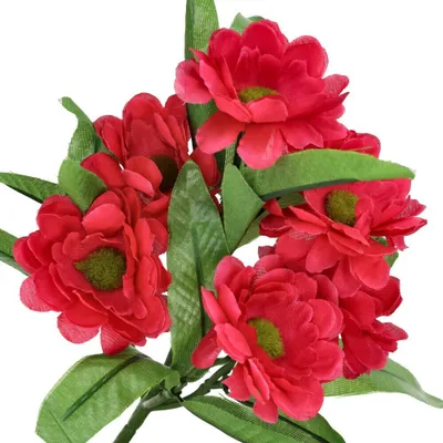 Produktbild von Dekolo Künstliche Blumensträuße Dekorative Pflanzen Deko Gänseblümchen Amaranth 30cm