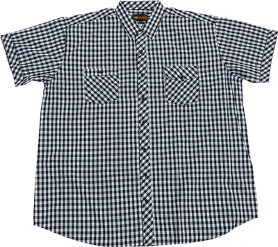 Produktbild von Übergrößen Kurzarm-Herrenhemd KAMRO Schwarz/Weiß kariert 5XL