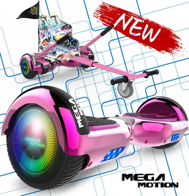 Produktbild von HoverBoard mit Sitz MegaMotion 6,5 Zoll Elektro Scooter Hoverboards Self Balance Scooter Segway E-Skateboard 350W*2 Motor mit Hoverkart für Kinder und Jugendliche