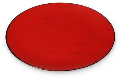 Image de Assiette décorative 33 cm en rouge et noir pour l'intérieur & l'extérieur