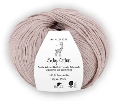 Produktbild von Pro Lana BABY Baumwolle 50 g 100 % Baumwolle Babywolle speichelecht 155 m Farbe 046 - rosenholz