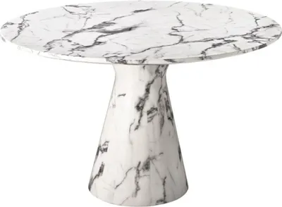 Produktbild von Casa Padrino Designer Esstisch Weiß 119,5 x H. 75 cm - Luxus Edition