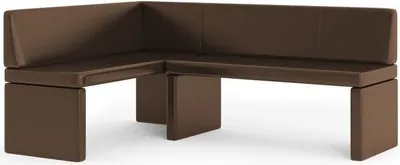 Obrázek produktu pro Grekpol rohová lavice Olga - kuchyňská lavice rohová sedačka rohová sedačka Imitace kůže snadná údržba, 142x196cm  hnědá levá