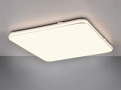 Image de Plafonnier LED carré BLANCA blanc 46 W, blanc chaud 5400 lm, plastique, dimensions : 53 x 53 cm, IP20, RL
