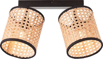 Zdjęcie produktu dla Lampa sufitowa Brilliant Wiley 2xE14 40 W czarny/brązowy
