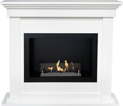 Produktbild von Xaralyn Ethanol-Kamin - Flex BRI-HLW - weiß Holz - 1,5 kW Heizung - Kaminsims inklusive Einbaukamin - Dekokamin