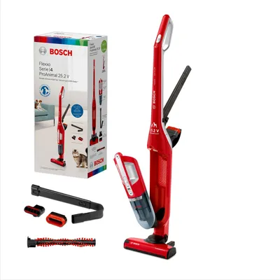 Produktbild von Bosch Serie 4 BBH3ZOO25 Stabstaubsauger/Elektrischer Besen Beutellos 0,4 l Rot