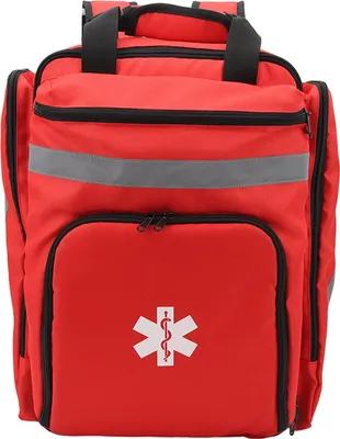 Produktbild von Rote Feuerwehrtasche, große Kapazität, robuster Notfall-Rucksack für Ersthelfer, für Reisen, Camping