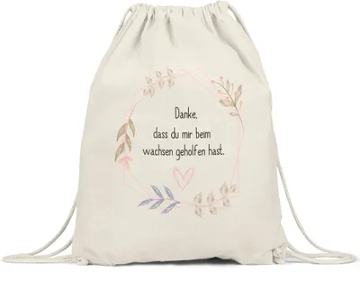 Produktbild von Erzieherin Turnbeutel Gymsack Danke Für Hilfe Beim Wachsen Kindergarten Abschiedsgeschenk Kindergarten Kita