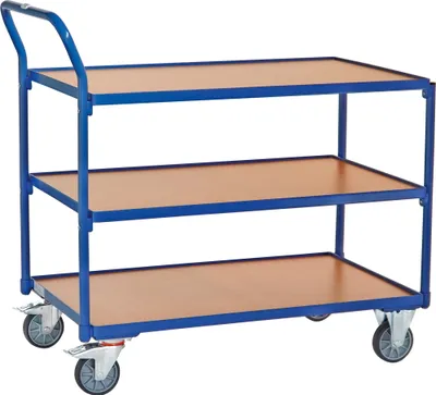 Produktbild von fetra 2752, Stahl, Transportwagen, Blau, 300 kg, 4 Rad/Räder, 12,5 cm