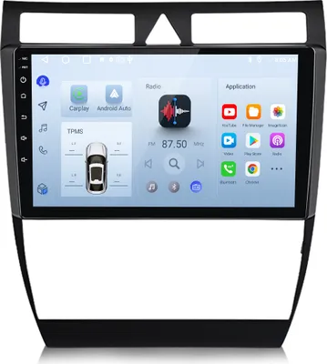 Produktbild von Radio Carplay für Audi A6 4B C5 ab 1997 Android Autoradio Navi RDS DAB+ Bluetooth 6+128GB