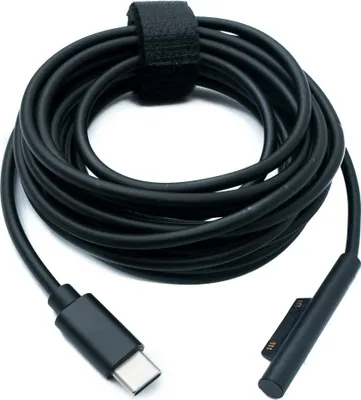Produktbild von SYSTEM-S USB 3.1 Kabel 3 m Ladekabel für Microsoft Surface in Schwarz