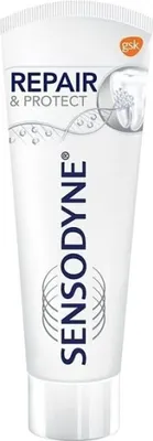 A tube of Sensodyne toothpaste.